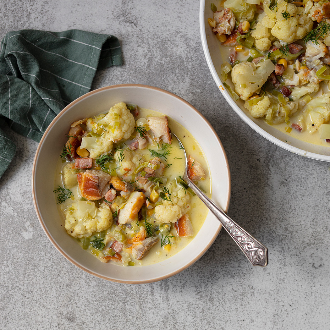 Smoked Haddock And Cauliflower Chowder Easyfood