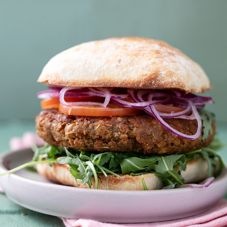 Curried chickpea burgers