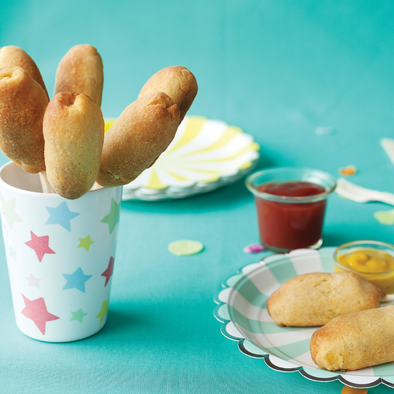 Baked corn dogs