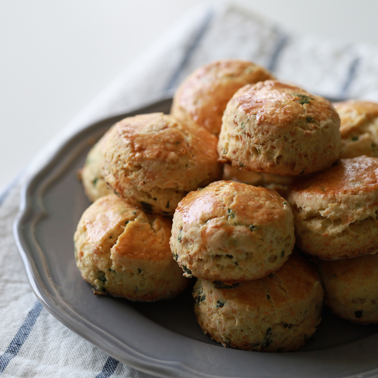 Cheddar and spring onion scones
