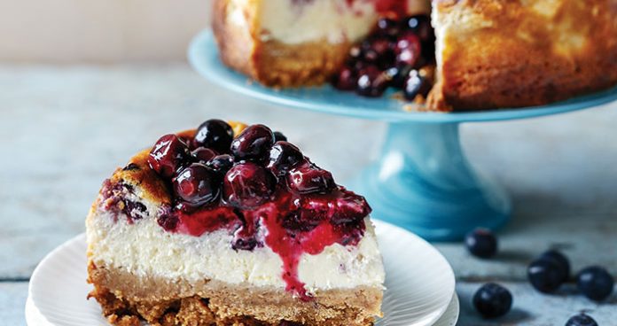 Baked blueberry cheesecake easy food