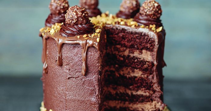 Chocolate hazelnut drip cake easy food