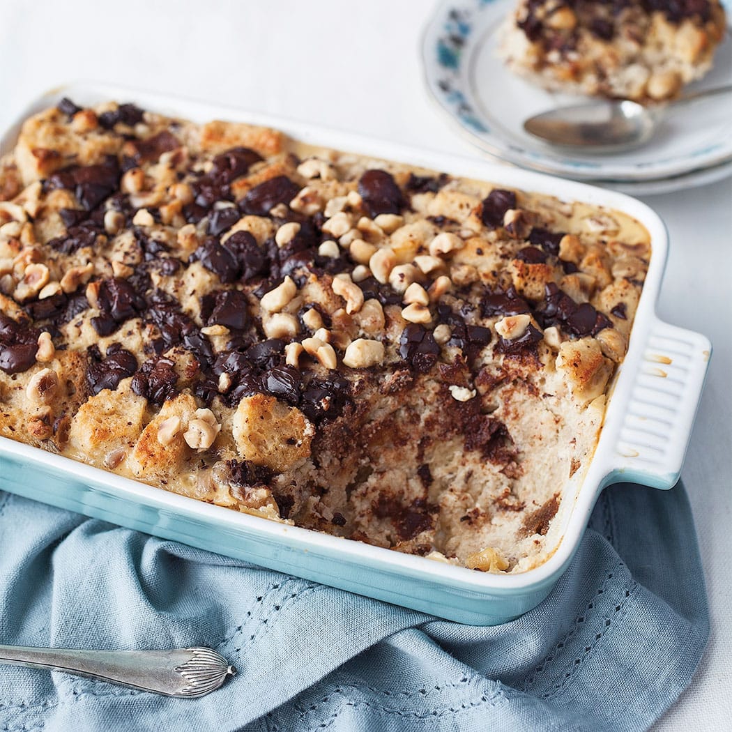 Gluten-free chocolate hazelnut bread pudding | easyFood