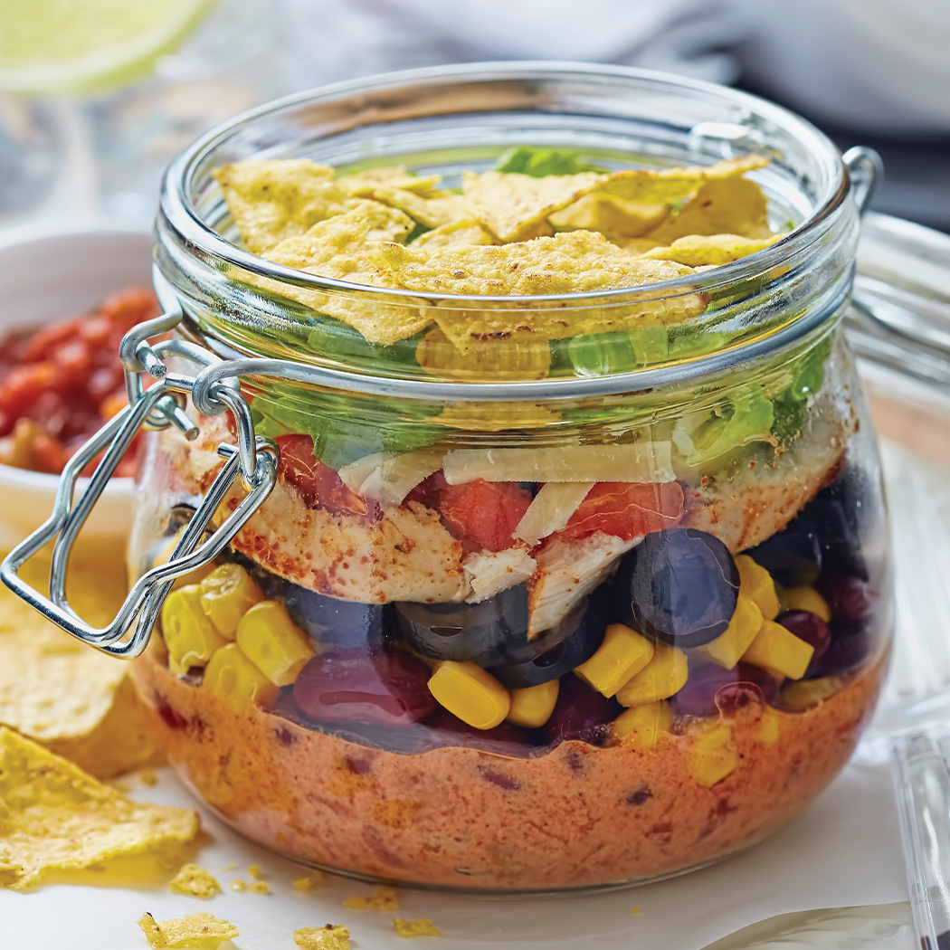 Layered Mexican Chicken Salad Easyfood