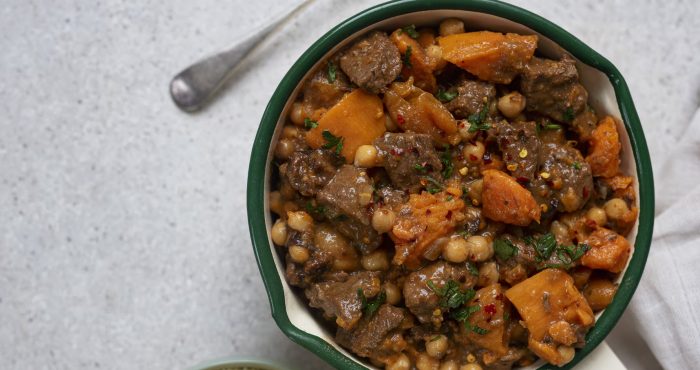 Moroccan beef and sweet potato stew