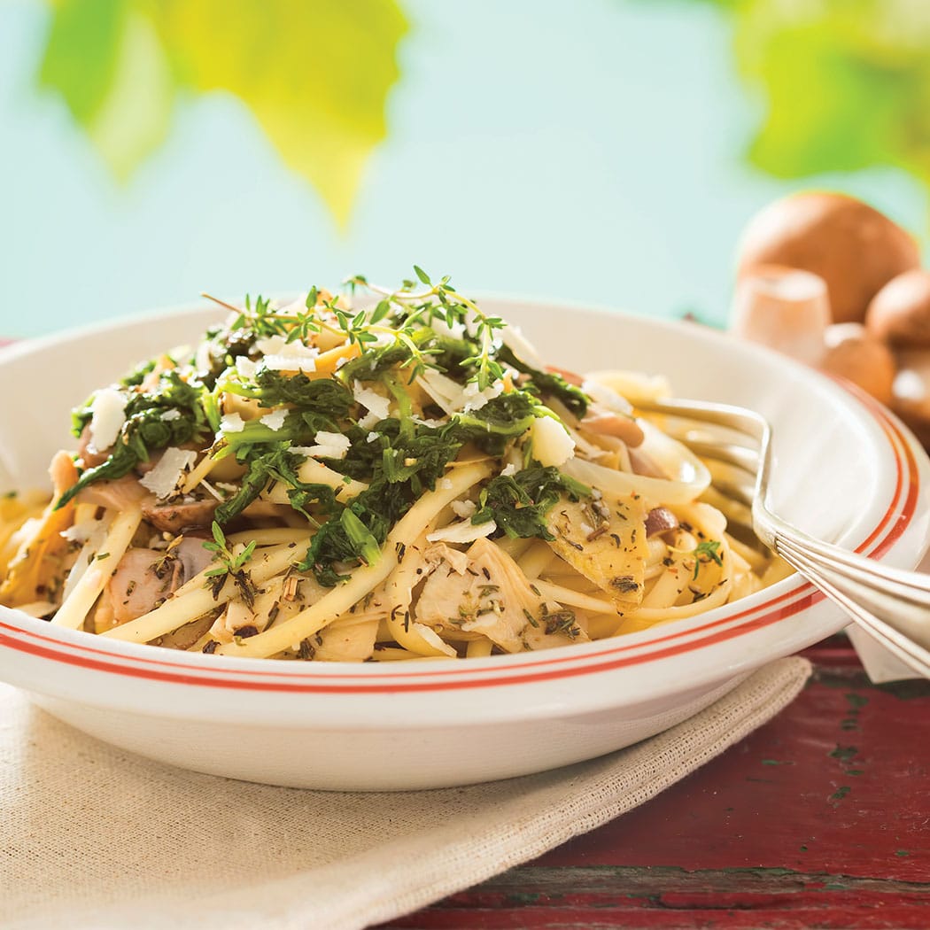 Mushroom and artichoke linguine | easyFood
