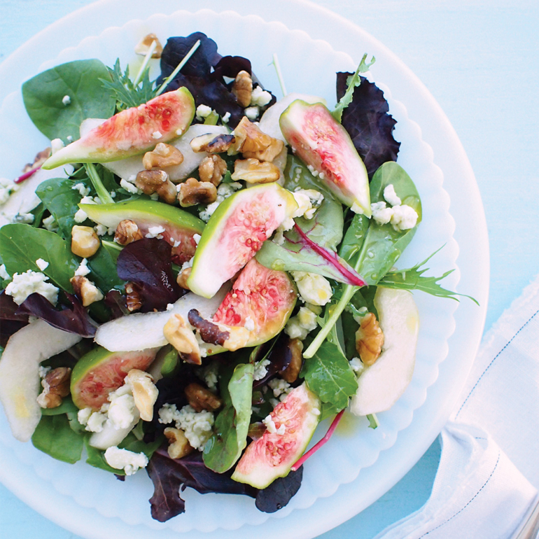 Pear and fig salad