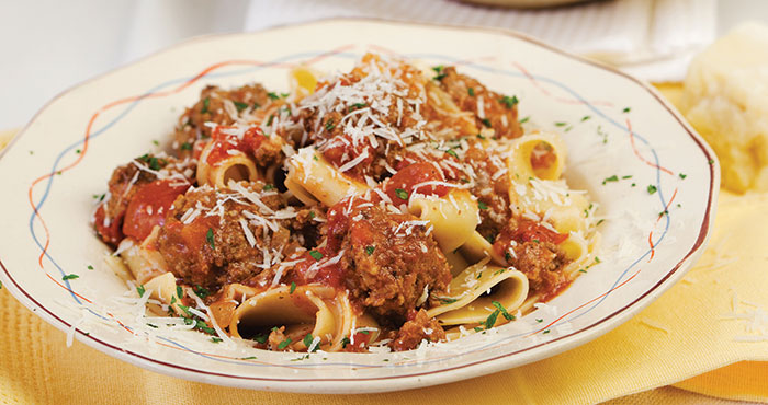 Pappardelle with meatballs and pecorino Easy Food