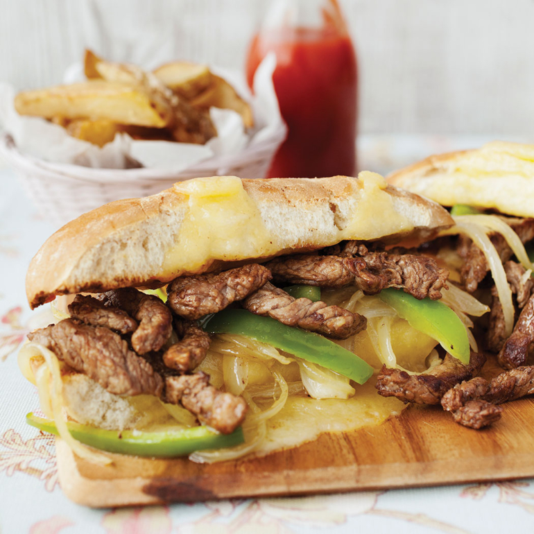 Philly cheese steak subs