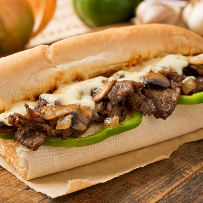 Philly cheesesteak subs
