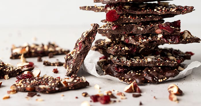 Quinoa Dark Chocolate Bark