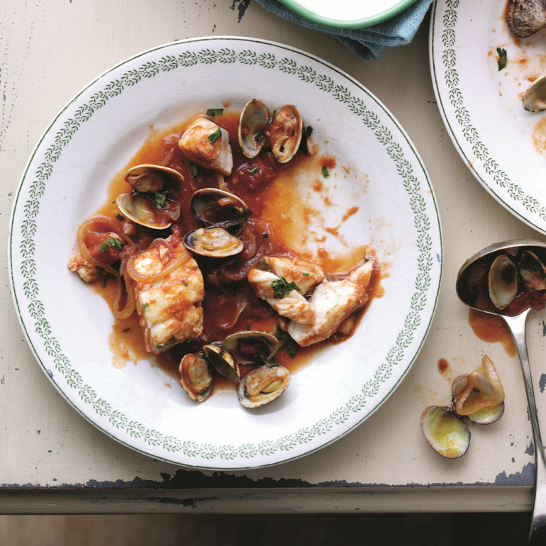 Ragout of cod and clams