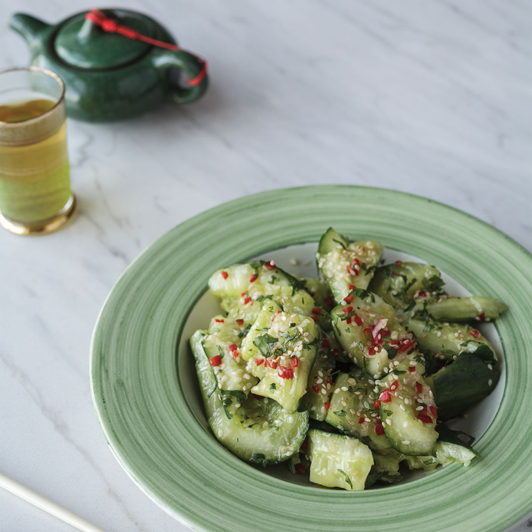 Asian smashed cucumbers