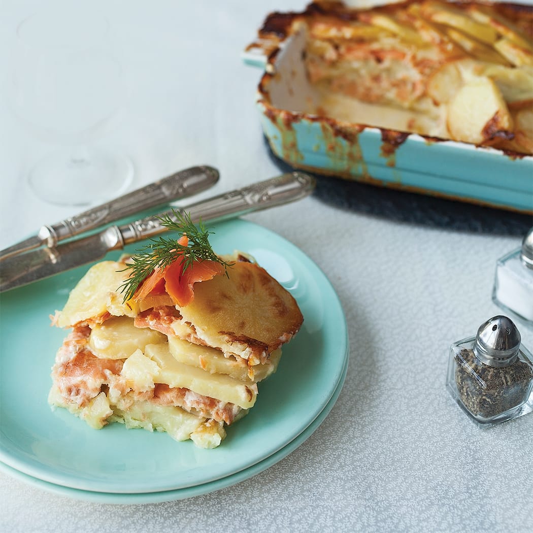 Smoked salmon dauphinoise | easyFood