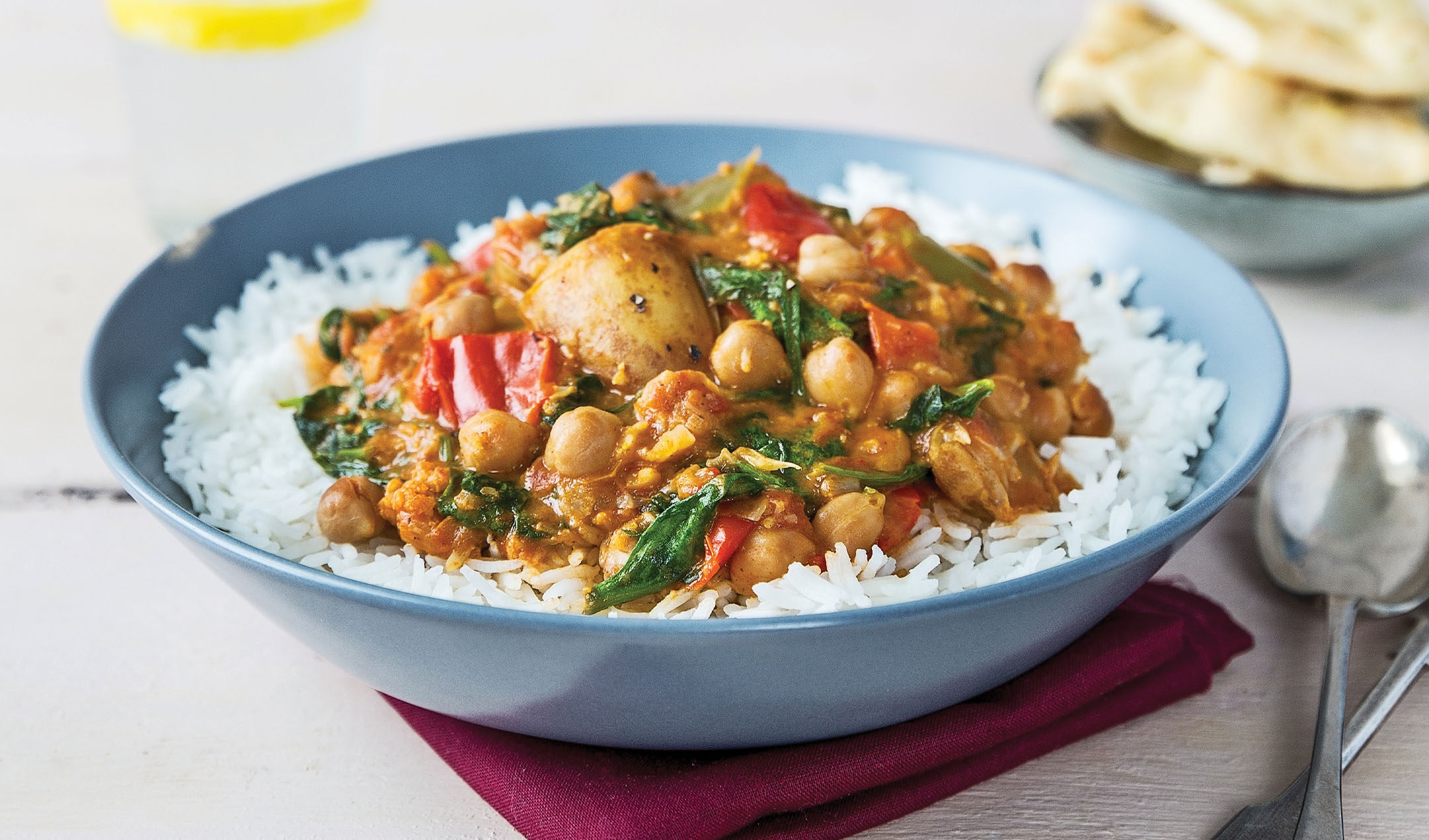 Curried vegetable and chickpea stew recipe | easyFood