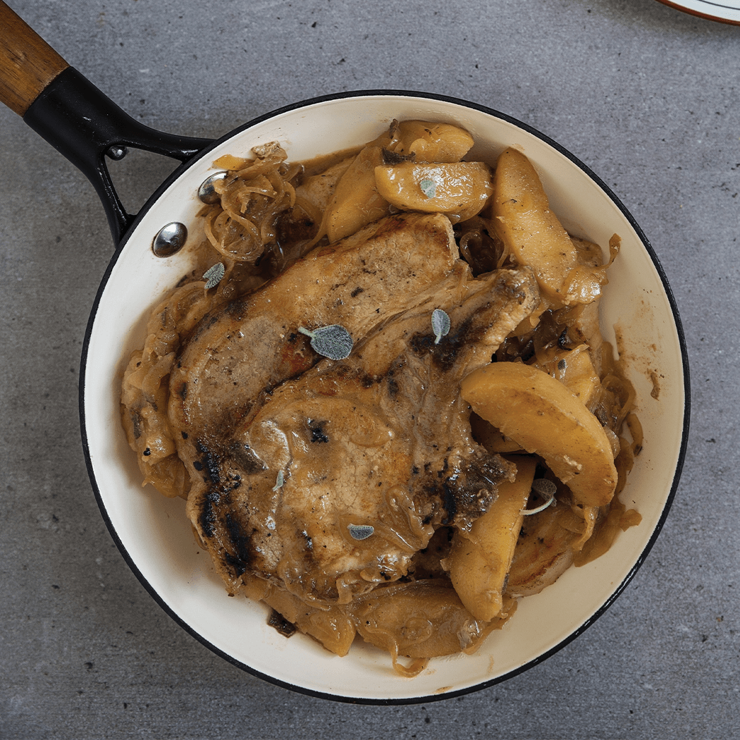 Mustard pork chops with apples | easyFood