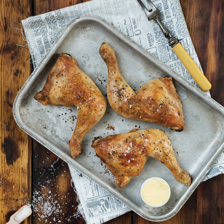 So-simple slow roast chicken legs