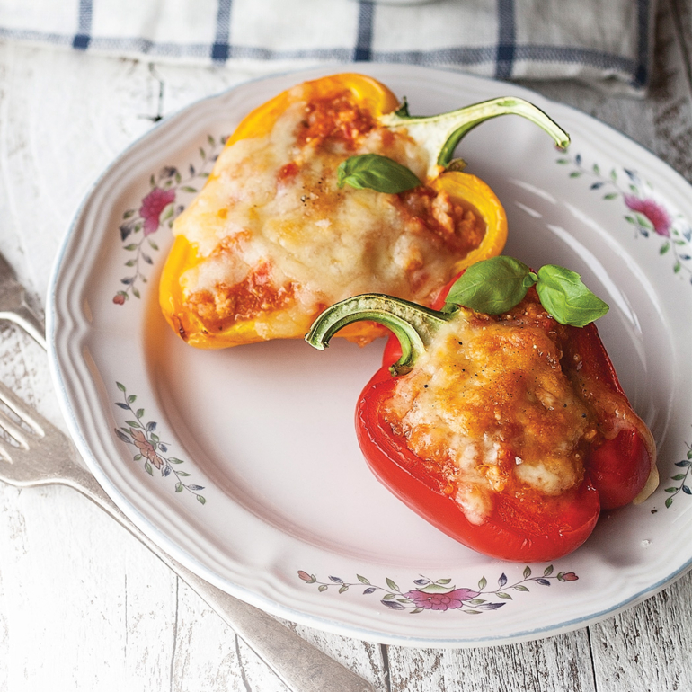 Turkey and quinoa stuffed peppers