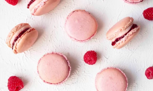 raspberry macaron