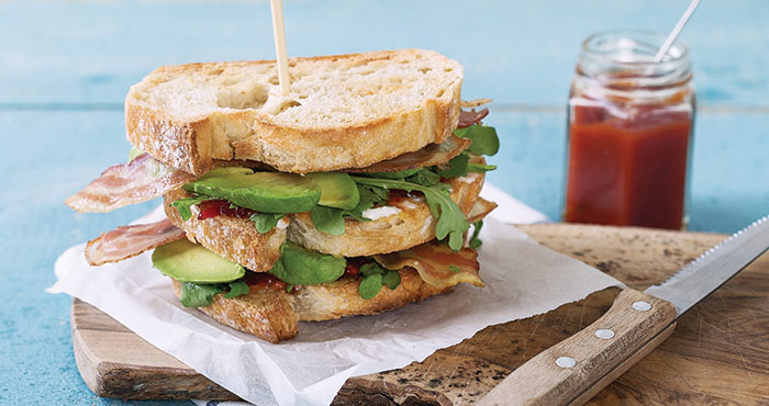 Bacon and avocado sambo Easy Food