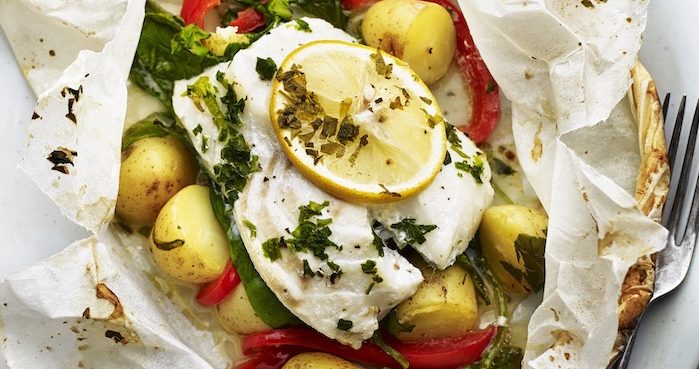Baked New Potato and Cod en Papillote Easy Food