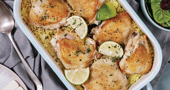 Baked honey and lime chicken and rice Easy Food