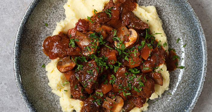 Beef and mushroom stew