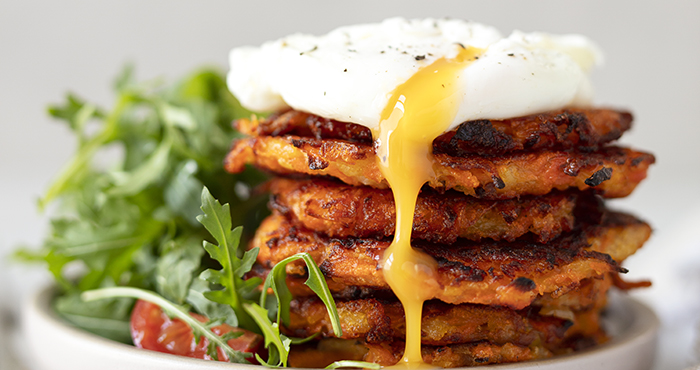Carrot and Potato Rosti with Egg Easy Food
