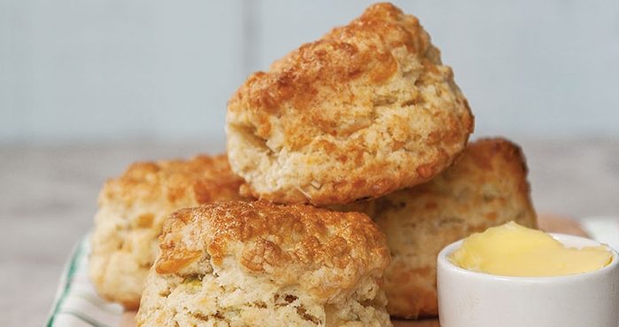 Cheese and spring onion scones Easy Food