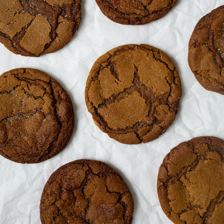 Chewy ginger spiced cookies
