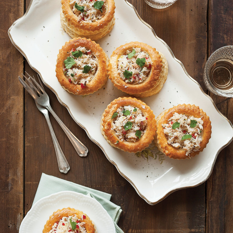Chilli and lime crab vol-au-vents