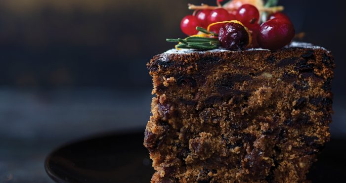 Chocolate espresso Christmas cake