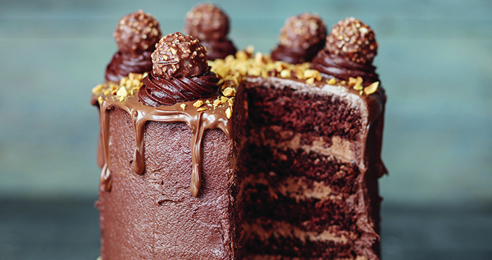 Chocolate hazelnut drip cake
