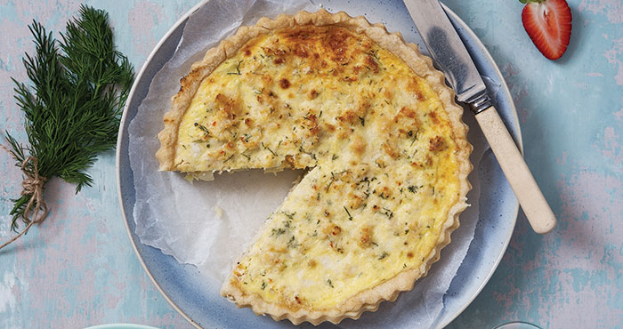 Crab and leek quiche | Easy Food