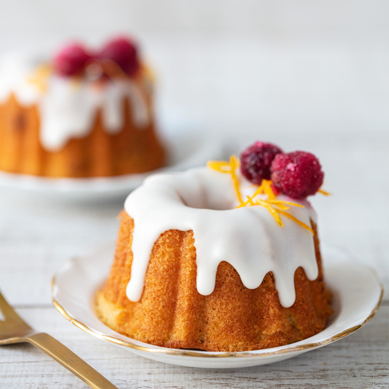 Cranberry and orange mini bundts