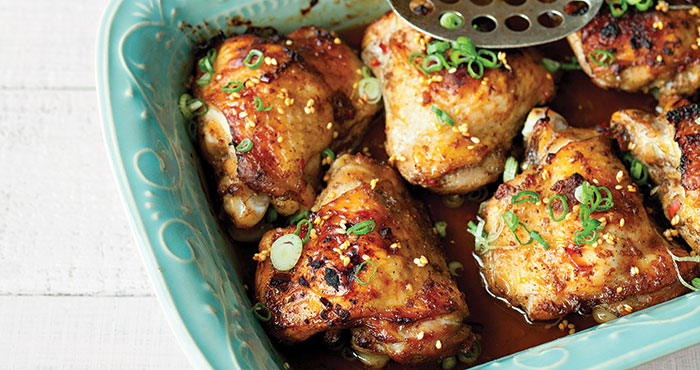 Five-spice roasted chicken thighs Easy Food