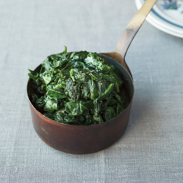 Garlicky buttered spinach
