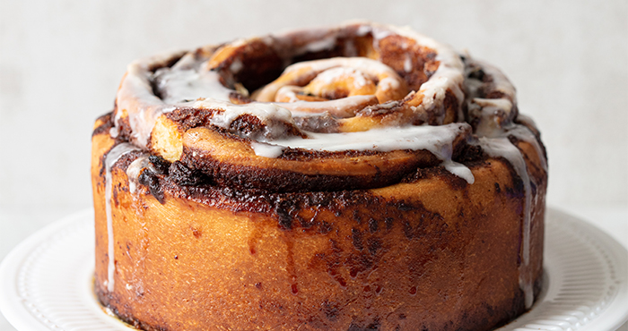 Giant cinnamon and cardamom roll