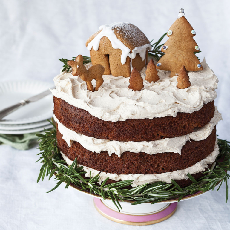 Gingerbread cake with cinnamon buttercream