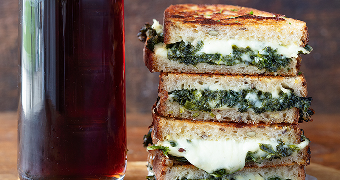 Gruyere and greens toastie Easy Food