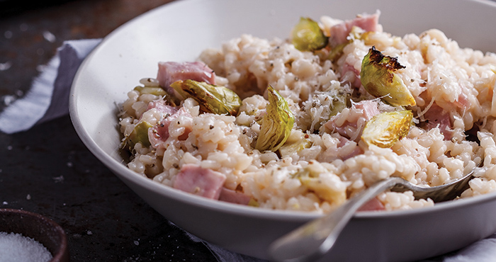 Ham and sprout risotto Easy Food