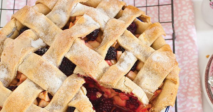 Apple and blackberry lattice pie Easy Food