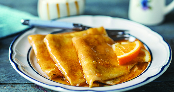 Lemony crêpes Suzette