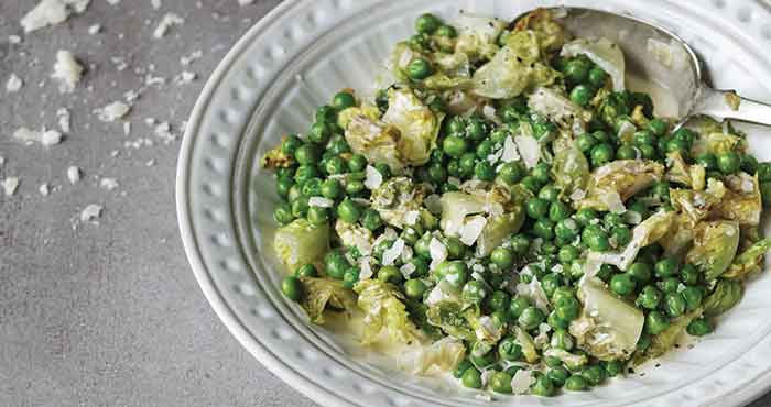 Braised lettuce with creamy peas how to cook vegetables Easy Food