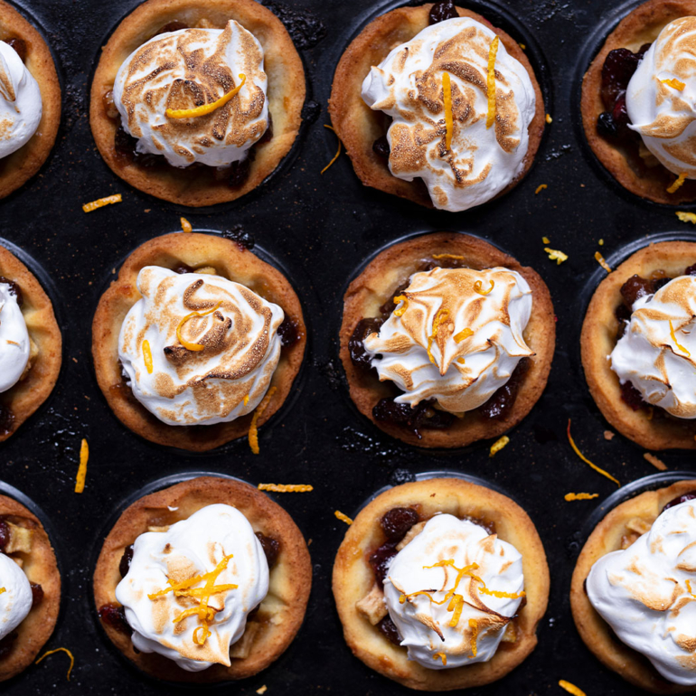Meringue-topped mince pies
