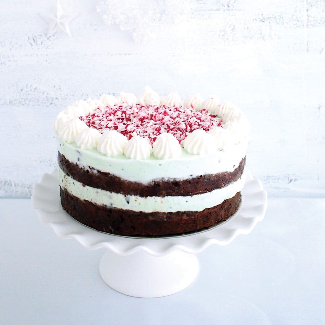 Minty brownie ice cream cake recipe | easyFood