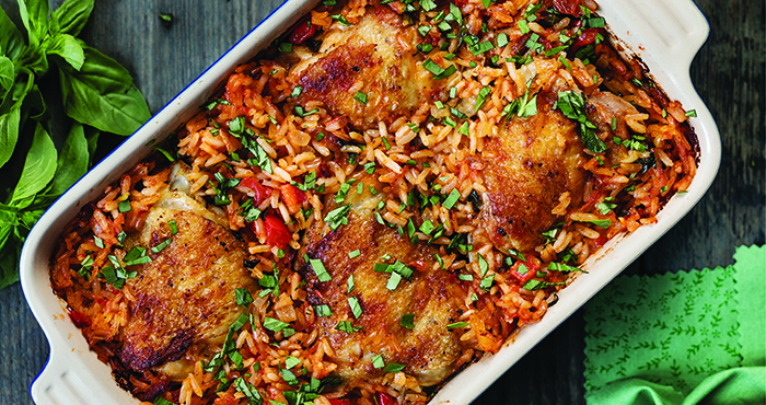 One-pan_chicken_with_tomato_rice Easy Food