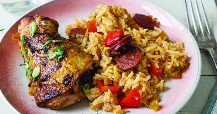 Chicken thighs with dirty rice Easy Food