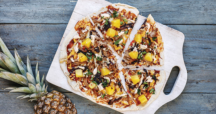 Pulled pork pizza with pineapple Easy Food