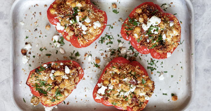 ROAST PEPPERS WITH MOROCCAN COUSCOUS